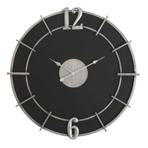 Horloge Murale Mf252, Métal, Noir, 60x4,5x60 Cm