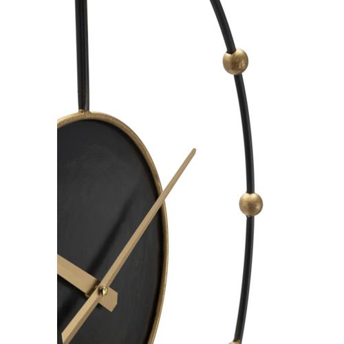 Horloge Murale Mf244, Métal, Noir, 61x4,5x61 Cm