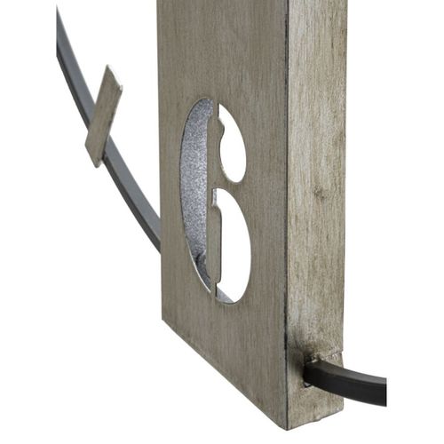 Horloge Murale Mf240, Métal, Argent, 61x4,5x63 Cm