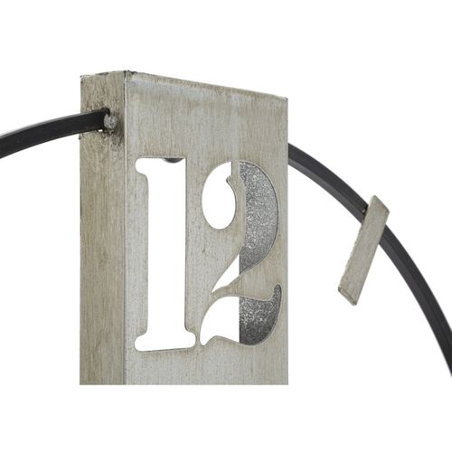 Horloge Murale Mf240, Métal, Argent, 61x4,5x63 Cm