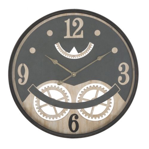 Horloge Murale Mf271, Métal, Gris, 67x6,5x67 Cm