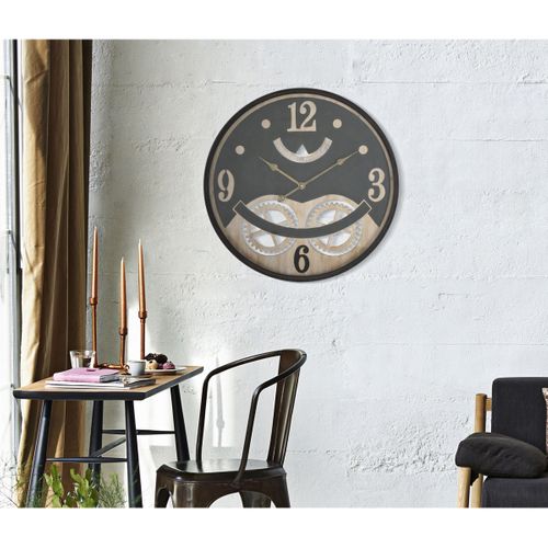 Horloge Murale Mf271, Métal, Gris, 67x6,5x67 Cm