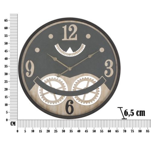 Horloge Murale Mf271, Métal, Gris, 67x6,5x67 Cm