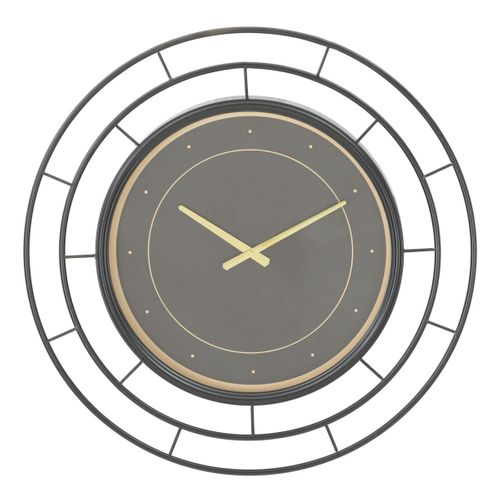 Horloge Murale Mf279, Métal, Noir, 70x5,5x70 Cm