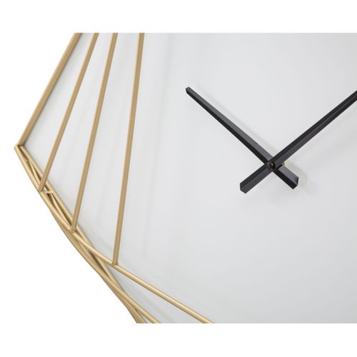 Horloge Murale Mf280, Métal, Or, 85x6x85 Cm