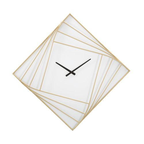 Horloge Murale Mf280, Métal, Or, 85x6x85 Cm