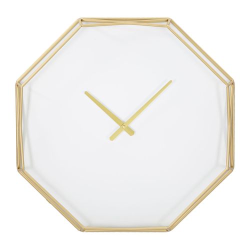 Horloge Murale Mf281, Métal, Or, 56x6,5x56 Cm