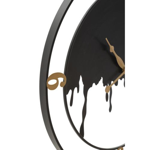 Horloge Murale Mf235, Métal, Noir, 66x4x66 Cm