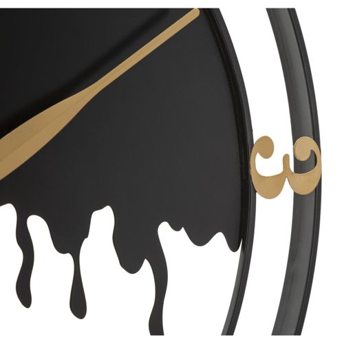 Horloge Murale Mf235, Métal, Noir, 66x4x66 Cm