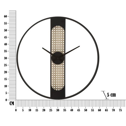 Horloge Murale Mf239, Métal, Noir, 60x5x60 Cm