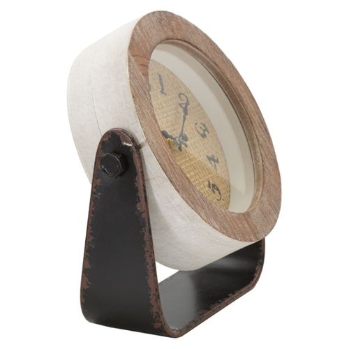 Horloge Murale Mf247, Bois, Marron, 23,5x7x24 Cm