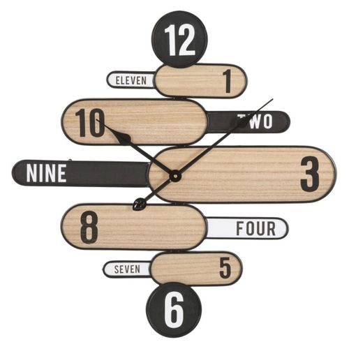 Horloge Murale Mf264, Métal, Marron, 60x5x60 Cm