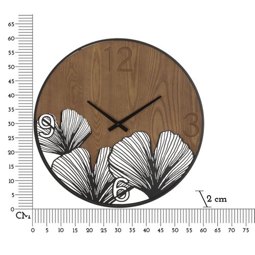 Horloge Murale Mf260, Métal, Marron, 60x2x60 Cm