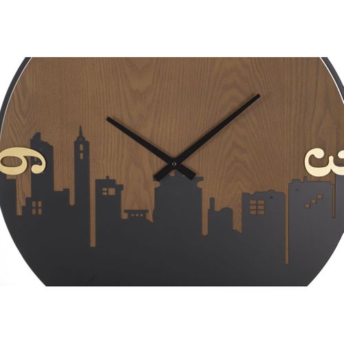 Horloge Murale Mf253, Métal, Marron, 60x2x60 Cm