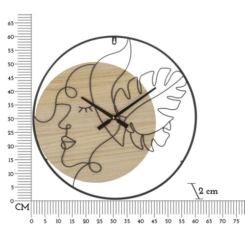 Horloge Murale Mf270, Métal, Marron, 60x2x60 Cm