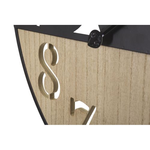 Horloge Murale Mf257, Métal, Noir, 60x2,5x60 Cm