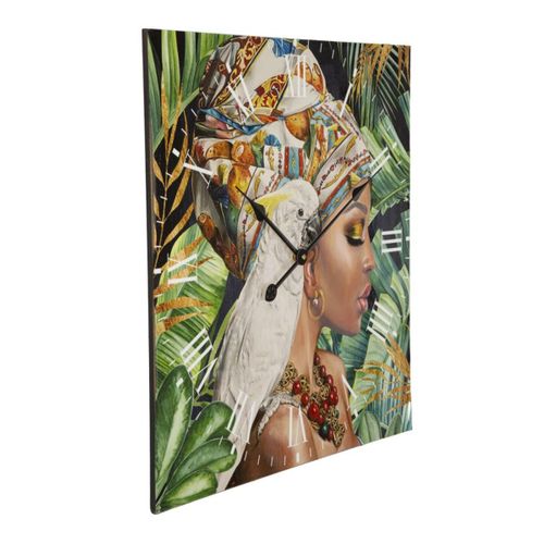 Horloge Murale Afrique 2, Mdf, Multicouleur, 60x4,5x60 Cm