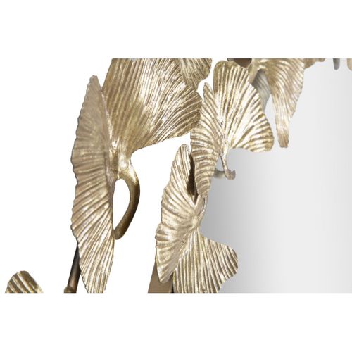 Miroir Avec Cadre Papillon 28, Métal, Or, 87x2,5x87 Cm