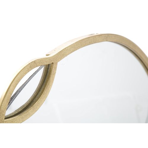 Miroir Avec Cadre Papillon 25, Métal, Or, 73,5x2x72 Cm