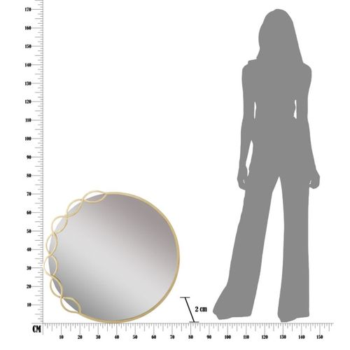 Miroir Avec Cadre Papillon 25, Métal, Or, 73,5x2x72 Cm