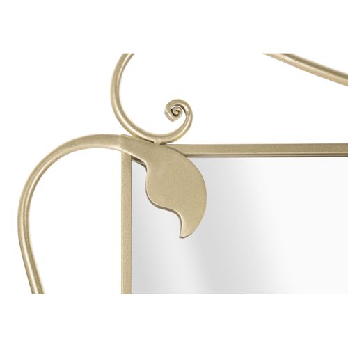 Miroir Avec Cadre Mf485, Métal, Or, 80x4x110 Cm