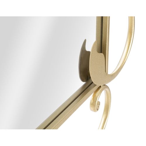 Miroir Avec Cadre Mf485, Métal, Or, 80x4x110 Cm