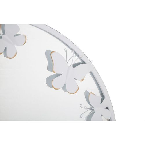 Miroir Avec Cadre Mf491, Métal, Blanc, 62,5x2,3x62,5 Cm