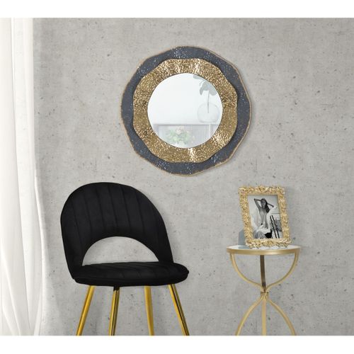 Miroir Avec Cadre Mf502, Métal, Multicouleur, 65,5x5x65,5 Cm