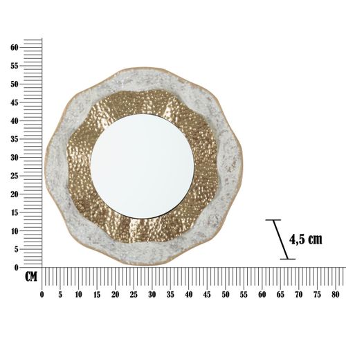 Miroir Avec Cadre Mf503, Métal, Or, 54,5x4,5x54,5 Cm