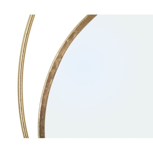 Miroir Avec Cadre Lune 3, Métal, Or, 90x3x83 Cm