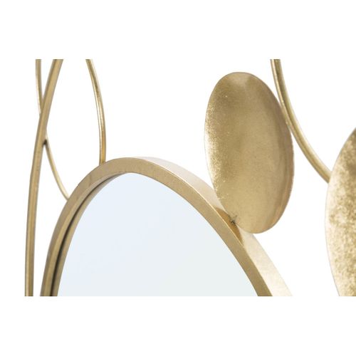 Miroir Avec Cadre Lune 3, Métal, Or, 90x3x83 Cm