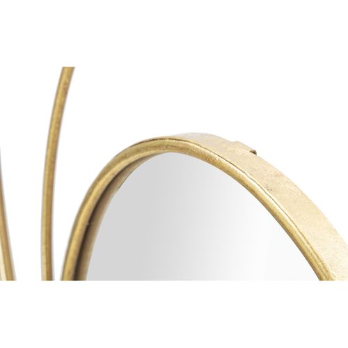 Miroir Avec Cadre Mf500, Métal, Or, 80x3,5x80 Cm