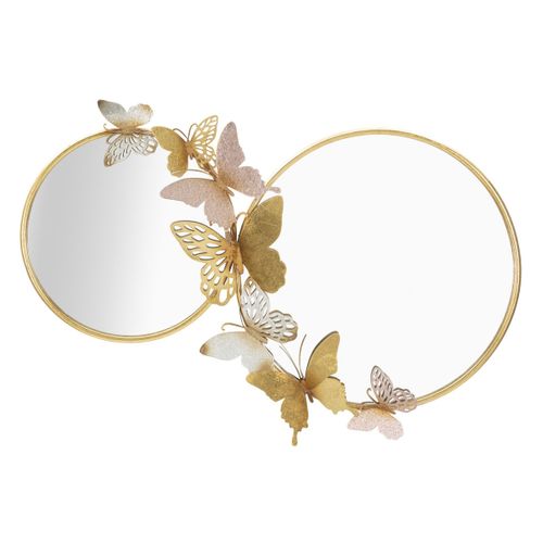 Miroir Avec Cadre Papillon 27, Métal, Multicouleur, 81x3x52,5 Cm