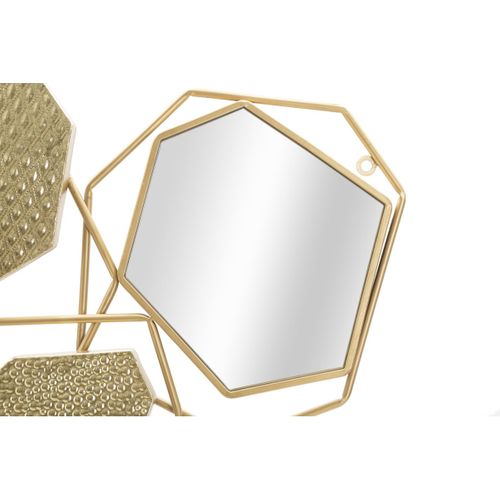 Miroir Avec Cadre Mf501, Métal, Or, 91x4x52 Cm