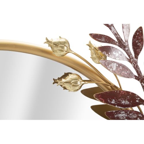 Miroir Avec Cadre Fleurs 58, Métal, Multicouleur, 74,9x7,6x72,4 Cm