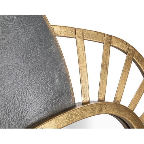 Miroir Avec Cadre Géométrique 17, Métal, Gris, 55,9x5,7x90,8 Cm