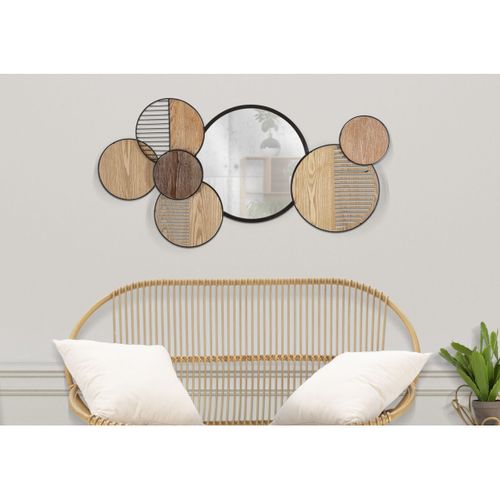 Miroir Avec Cadre Géométrique 15, Métal, Multicouleur, 123,2x4,4x63,5 Cm
