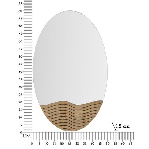 Miroir Avec Cadre Dune, Mdf, Multicouleur, 50x1,5x80 Cm