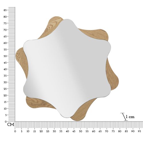 Miroir Avec Cadre Mf482, Mdf, Marron, 80x1x80 Cm