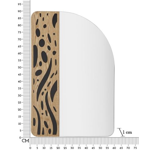 Miroir Avec Cadre Mf480, Mdf, Multicouleur, 60x1x90 Cm