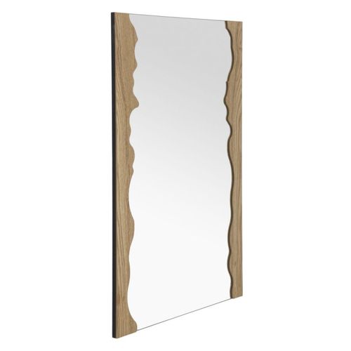Miroir Avec Cadre Mf474, Mdf, Marron, 60x1,5x90 Cm