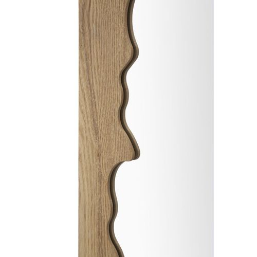 Miroir Avec Cadre Mf474, Mdf, Marron, 60x1,5x90 Cm