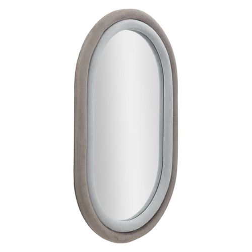 Miroir Avec Cadre Mf468, Mdf, Gris, 60x4x90 Cm
