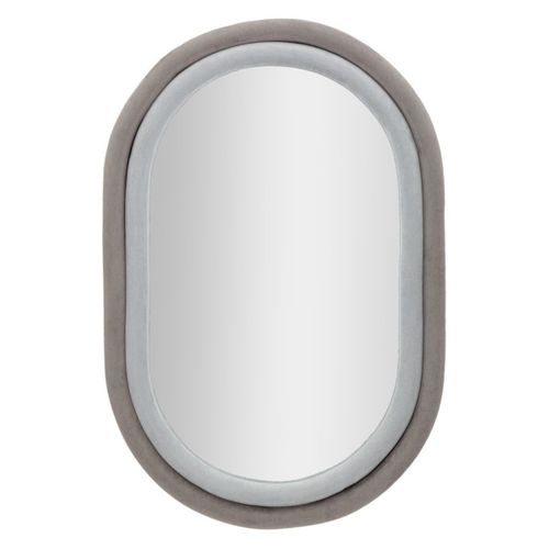 Miroir Avec Cadre Mf468, Mdf, Gris, 60x4x90 Cm