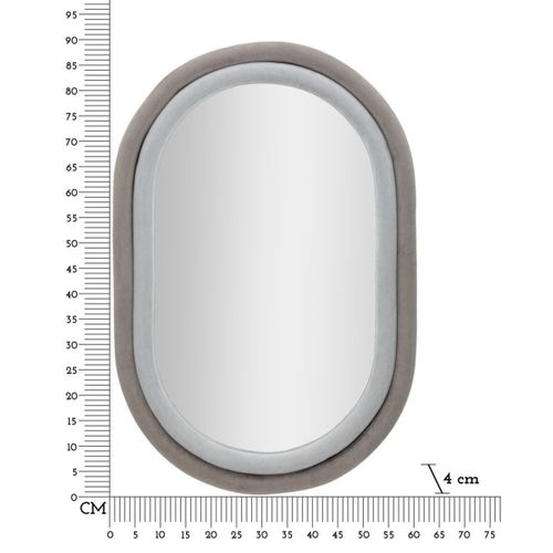 Miroir Avec Cadre Mf468, Mdf, Gris, 60x4x90 Cm