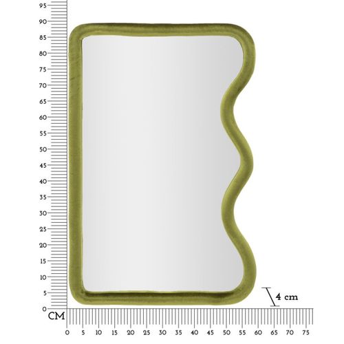 Miroir Avec Cadre Pour 5, Mdf, Vert, 60x4x90 Cm