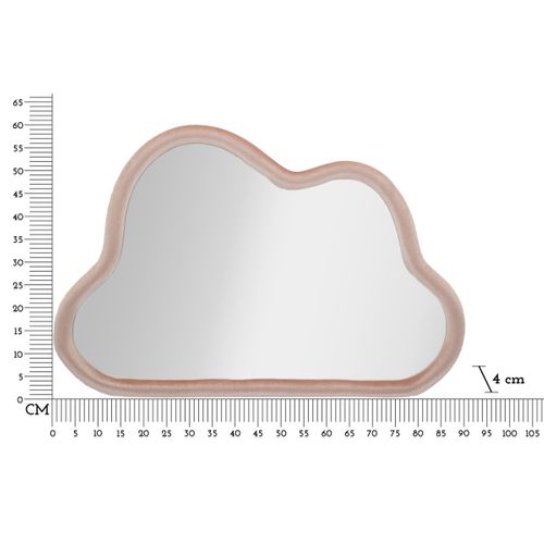 Miroir Avec Cadre Cloud, Mdf, Rose, 90x4x60 Cm