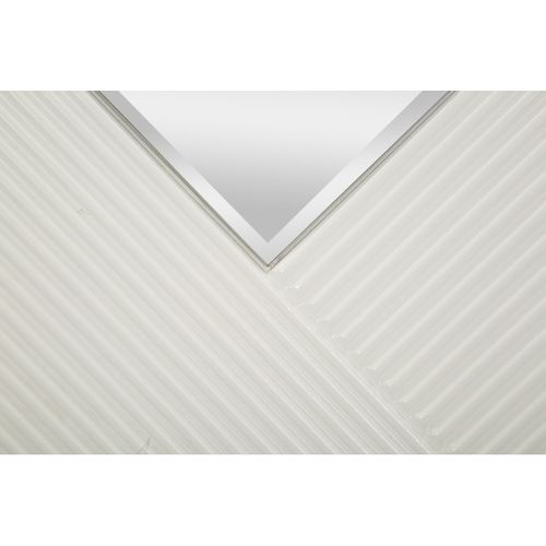 Miroir Avec Cadre Mf486, Métal, Blanc, 80x4x80 Cm