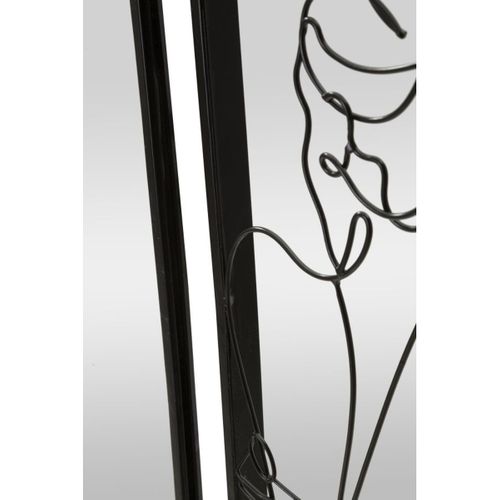 Miroir Avec Cadre Mf510, Métal, Noir, 40,6x3,2x70,5 Cm