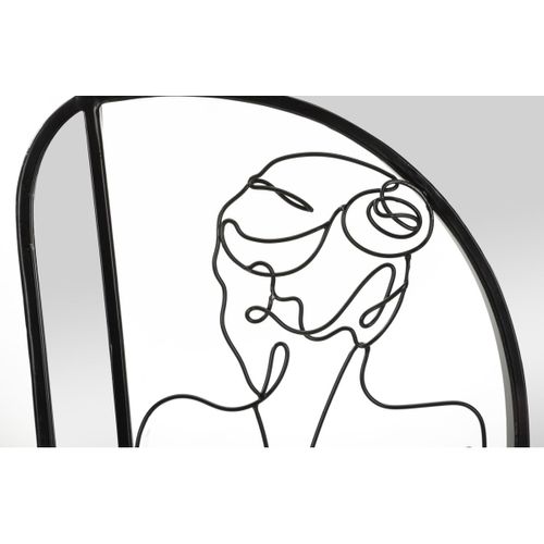 Miroir Avec Cadre Mf510, Métal, Noir, 40,6x3,2x70,5 Cm
